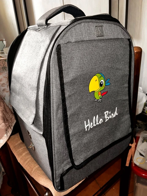 Trasportino Per Pappagalli - Zaino Portatile Con Rete In Acciaio, Leggero E Facile Da Pulire (32.9x26.4x40 Cm) - Foto 7