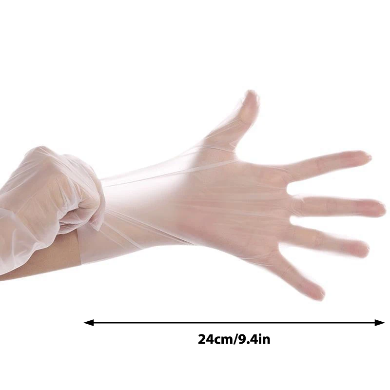 50/100pcs Latex Free Gloves TPE Disposable Gloves Transparent Non-Slip Acid Work Safety Food Grade Household Cleaning