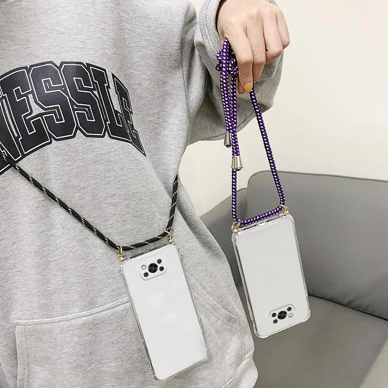 Transparent Air Bag Crossbody Lanyard Phone Case