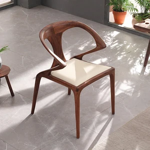 Кожаные мобильные обеденные стулья, Винтажный дизайн, Кухонные деревянные обеденные стулья, современные роскошные скандинавские кадки, мебель для столовой