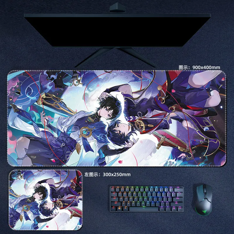 Scaramouche Andarilho Balladeer Mouse Pad Mousepad Genshin Impacto Genshin Pad Teclado Pad Computador pc Acessórios do Jogo Mat Mesa - Imagem 3