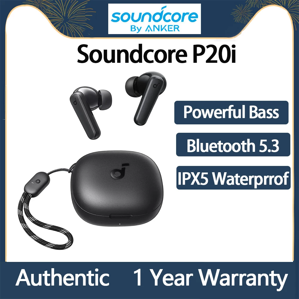 Original Anker Soundcore P20i TWS True Wireless Bluetooth Earbuds Powerful  Bass Earphone Water Resistant Gaming Headset with mic - AliExpress