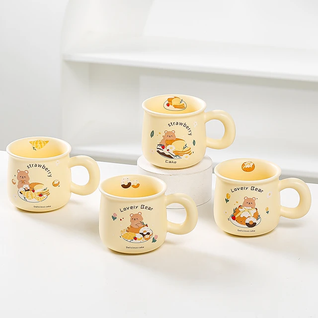 Objetos Decorativos Estatuetas Desenhos Animados Anime Uma Peça Chapéu  Design Conjunto De Xícara De Cerâmica Café Da Manhã Leite Caneca De Café  Sabot Luffy Ace Cap Xícara De Chá Com Pires Crianças