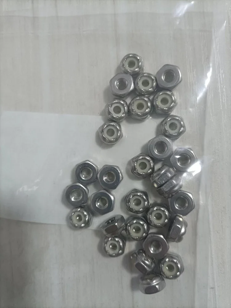 Dadi Autofrenanti M3 Acciaio Inox - Confezione 100 Pezzi Con Inserti In Nylon, Controdadi Esagonali - Foto 11