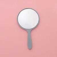 1PC Handheld Makeup Mirror Round Makeup Vanity Mirror with Handle Hand  Compact Mirror Cosmetic for Women 1