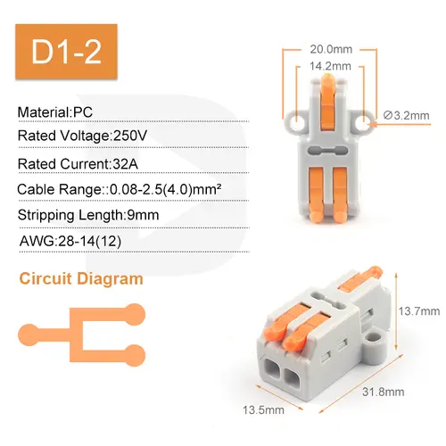 5PCS Fast Wire Connector Push-in Electrical Terminal Block Universal Splicing Wiring Cable Connectors For Cable Connection SPL ﻿ - Image 19