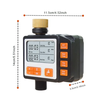 Garden Watering Timer LED Large Screen Display Programmable Watering Irrigation Timer Save Water Water Hose Timer for Household 6