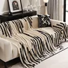 Simple Fashion Sofa Towel Mat Thicken Plush Non-slip All-inclusive Corner Seat Cover Winter Warm Couch Cushion for Living Room 2