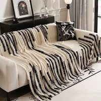 Simple Fashion Sofa Towel Mat Thicken Plush Non-slip All-inclusive Corner Seat Cover Winter Warm Couch Cushion for Living Room 2