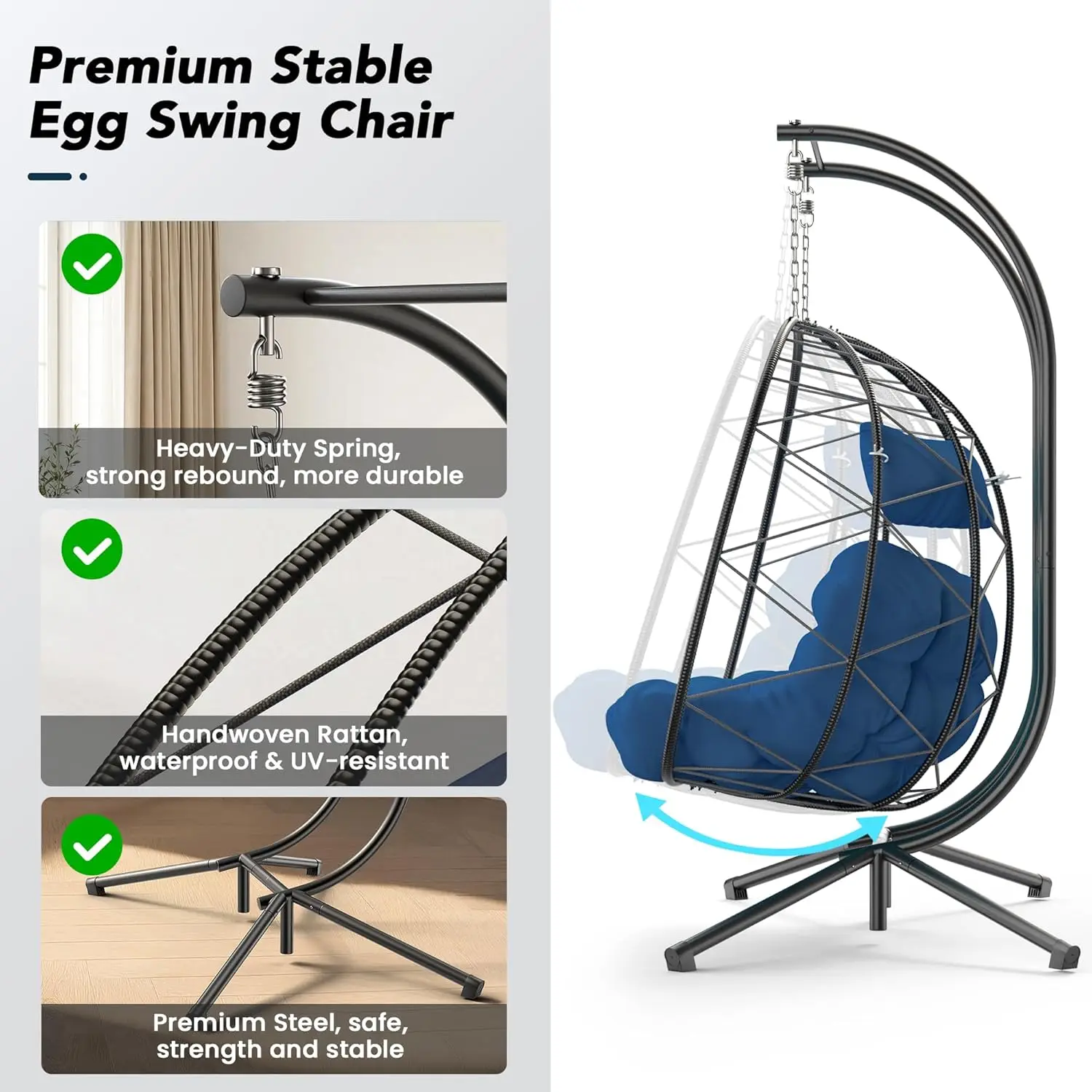 Double Hanging Egg Chair 5