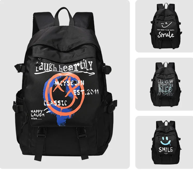 Neue koreanische Version des modischen Computer-Mittelschülers, großer, lächelnder Rucksack für Männer und_voghion.com