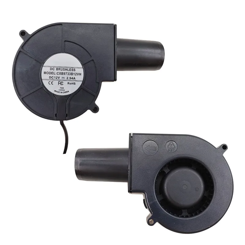 9733 Blower Dc 12V 2.7a High Air Volume Turbo Fan 5500-5800 Rpm Middle Pressure Fan