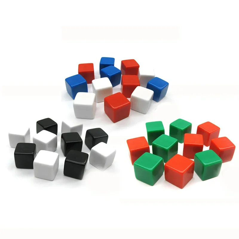 10pcs/pack New Acrylic 16mm Red Blank Dice Teaching Props Game