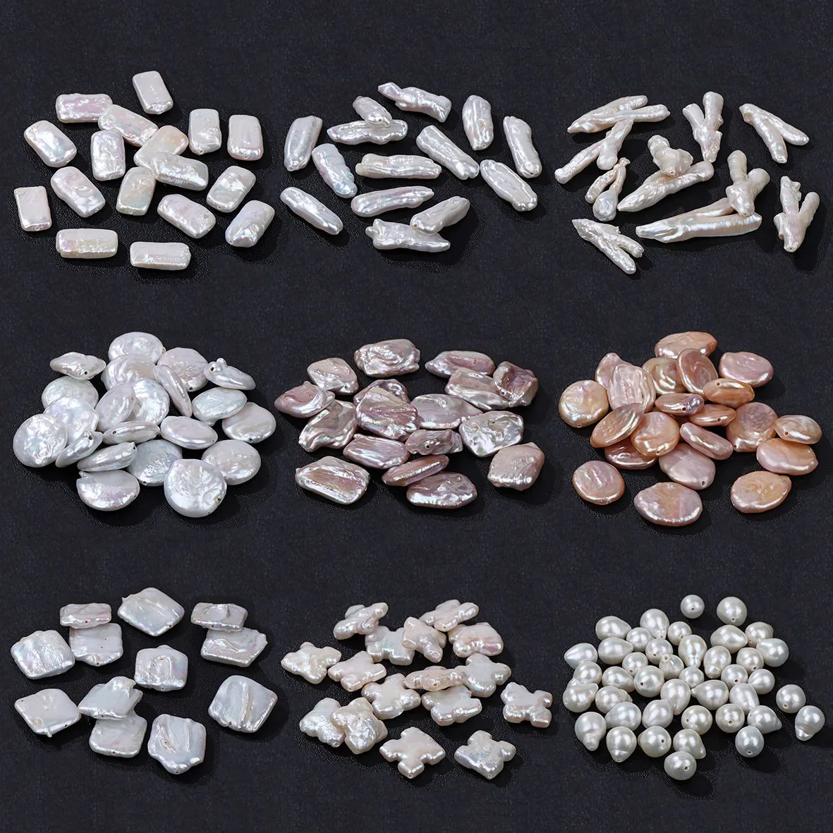 Wholesale Natural Irregular Pearl Beads White Loose Spacer Beads ...