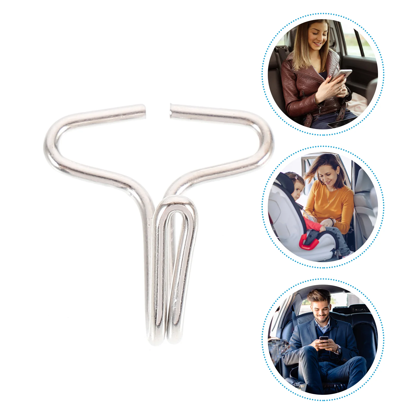 100 Pcs Car Cushion Hook Seat Fixing Hanger Belt Fastener Rear Pad Iron Metal Vehicle car seat headrest hook storage headrest hanger holder hook vehicle backseat hanger seat organizer for handbag purse coat and grocery bag