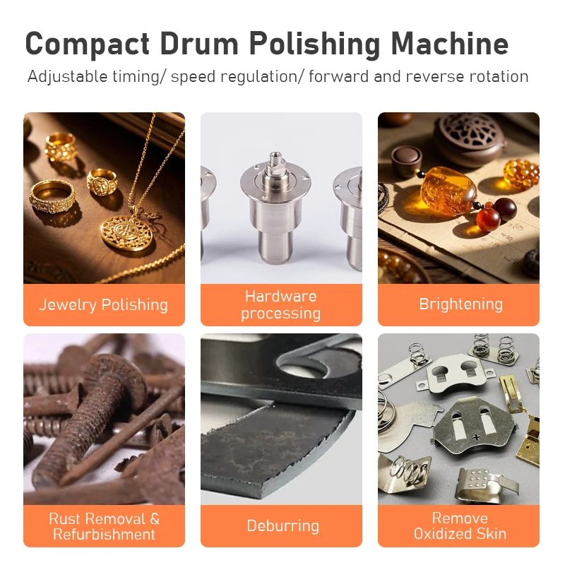 Electric Polishing Machine Arts and Crafts Buddha Beads Polishing and Grinding Low Speed Roller Rubber Drum Machine