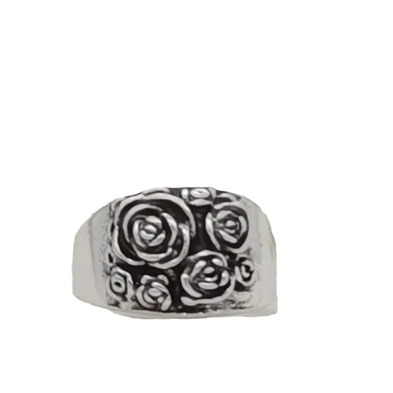 Retro Bohemian Alloy Flower Women's Metal Ring Vintage Carved Design Unique Girl Gift Female Punk Rings Jewelry Серьги Женские