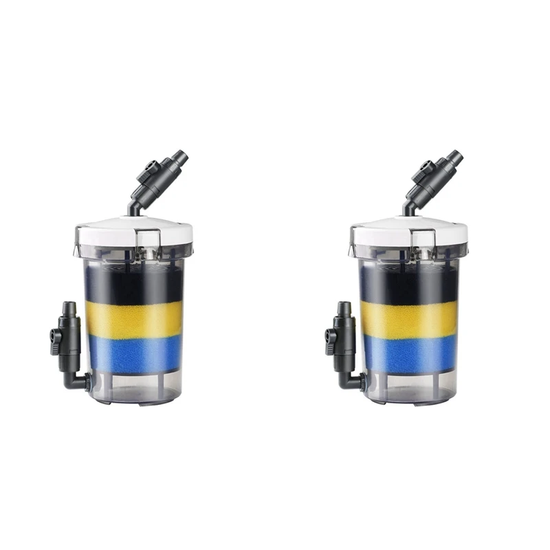 

2X Aquarium Filter Ultra-Quiet External Aquarium Filter Bucket LW-603 Equipment Front Grass Tank Mute External Barrel