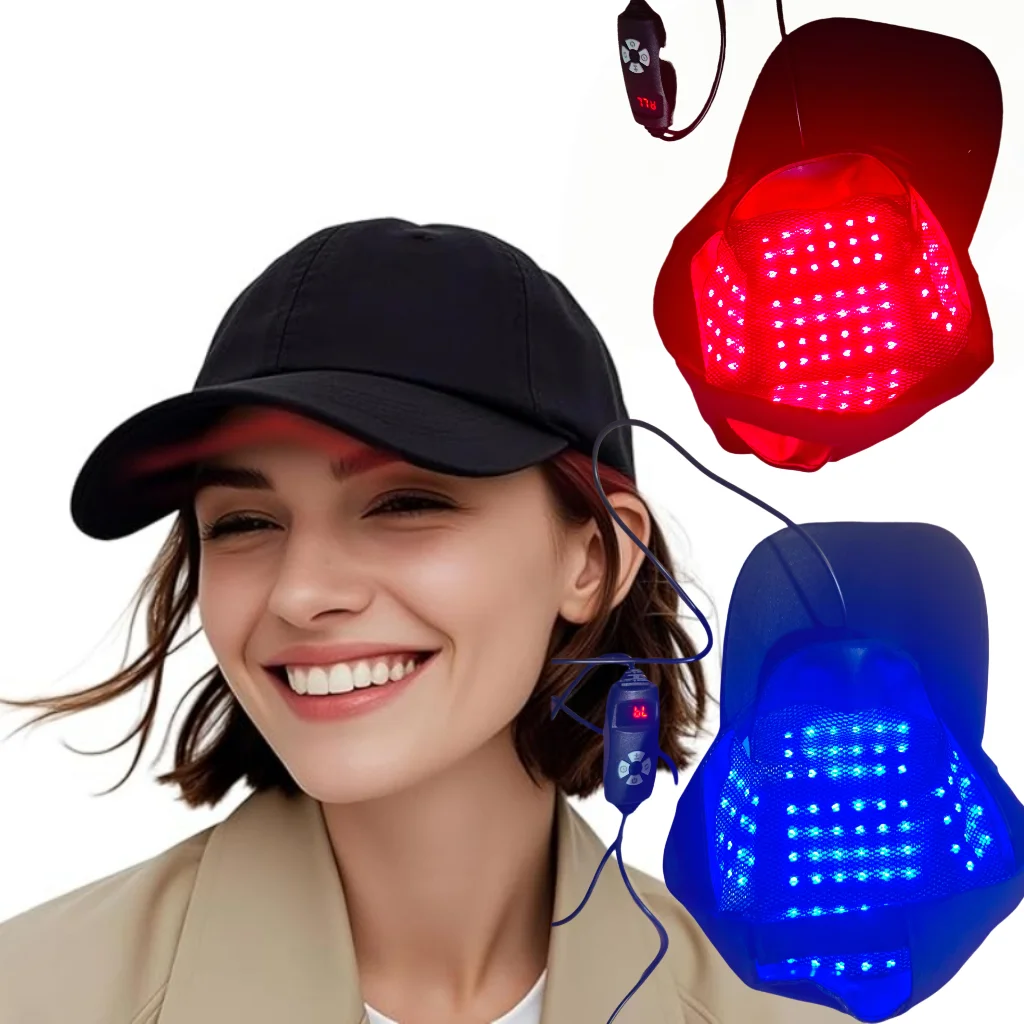 100 LED Red Light Therapy Hat 660nm/850nm 4 Modes for Anti-Hair Loss & Scalp Balance