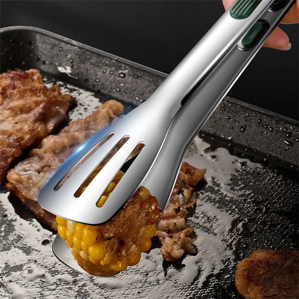Food Tongs 1/2PCS Stainless Steel Steak Clip Pancake Barbecue Spatula Frying Fish Spatula Bread Household Kitchen