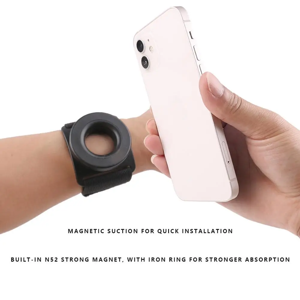 Magnetic Wrist Strap Phone Holder with Anti-Loss Rope for Easy Navigation and Sports Use