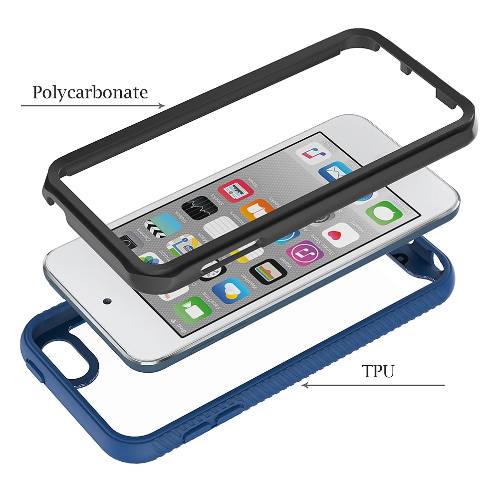 Funda Para IPod Touch 7/6/5 - Diseño Arena Movediza Con Purpurina (Transparente)