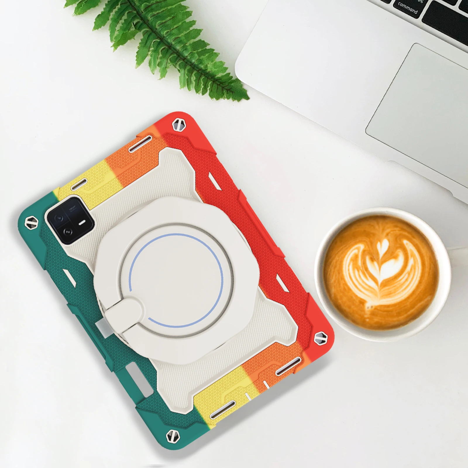 Fodral för Xiaomi Pad 6 11 tums surfplatta Fodral Soft Silica gel Ring Rotate Stand Anti-fall Skyddsskydd för Xiaomi Mi Pad 6 Pro_voghion.com