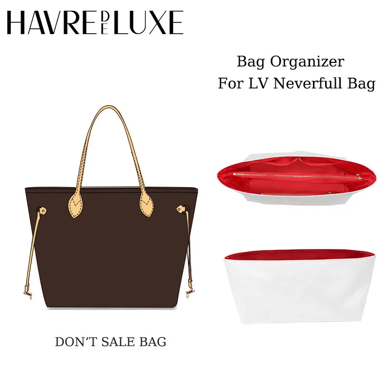 

HAVREDELUXE Bag Organizer For Lv Neverfull Liner Bag Tote Bag Mid-bag Support Storage Light Waterproof Lining