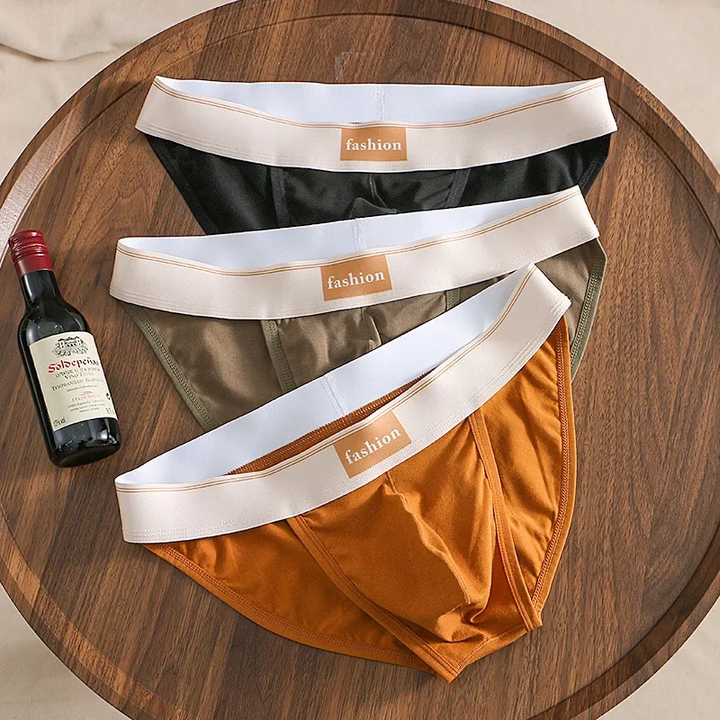 Men's Underwear Solid Cotton Brief Low Rise Sexy Tight Comfortable Breathable Mens Underpants