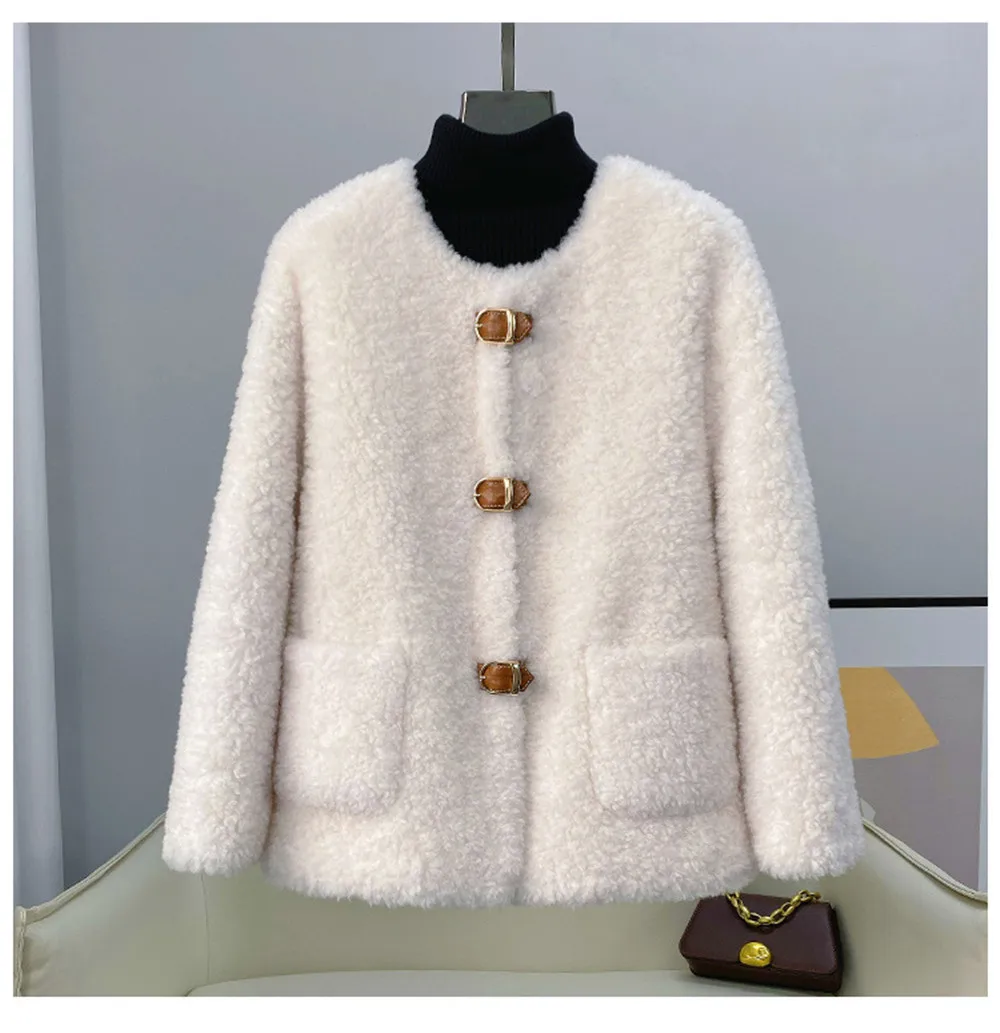 

2022 Winter Chic Women's High Quality Warmth-keeping Lamb Wool Coat C050