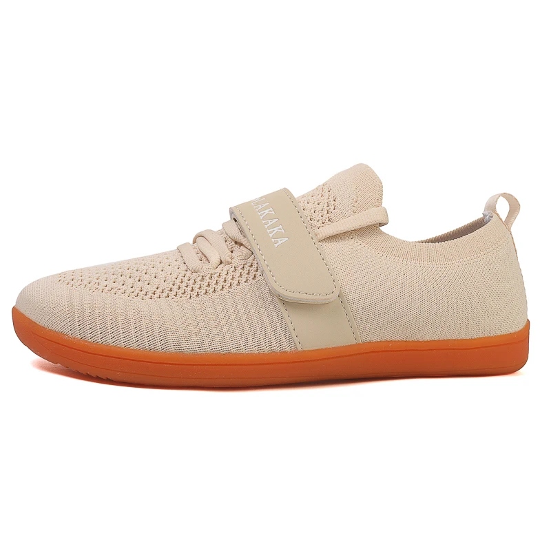 Adults Barefoot Sneakers Cross-Trainer Wide Toe Box Men Wide Minimalist Zero Drop Sole Casual Knitting Walking Shoes Large Size 4