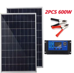 Wholesale 300W Portable Polycrystalline Solar Panel Kit with USB Power (2PC Controller kiTS)