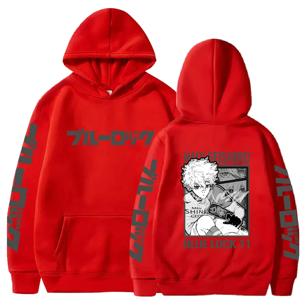 Japan Anime BLUE LOCK Hoodie Nagi Seishiro Print Pullover