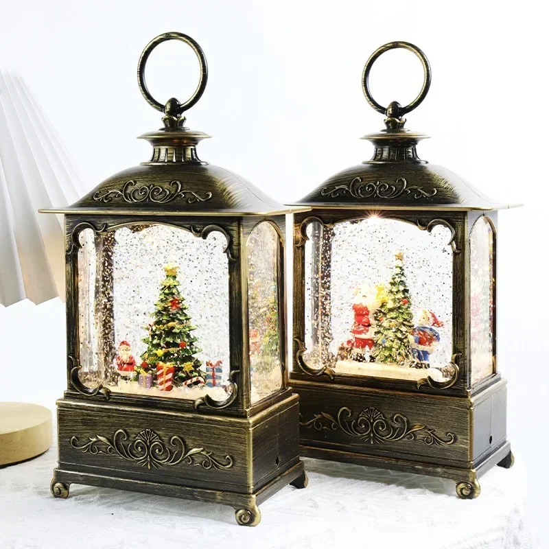 Christmas Decorations Ornaments Wind Lamps Christmas Crystal Lights Music Box Children's Birthday Christmas Gift Home Accessorie 2