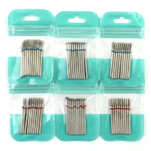 Image for 10pcs Diamond Milling Cutter Nail Drill Bits Set F 