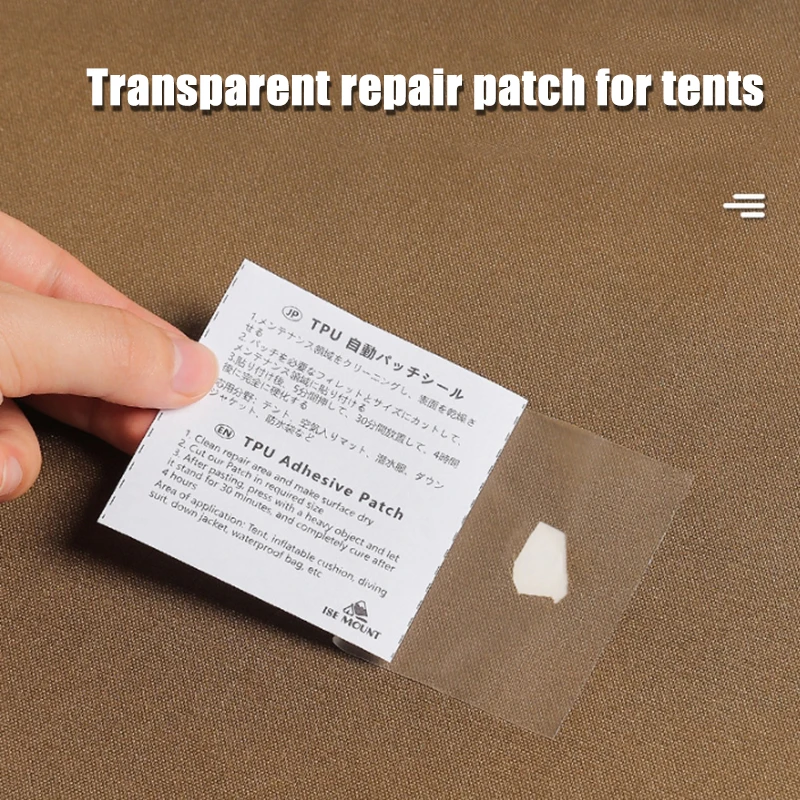 TPU Gear Repair Patch Waterproof Transparent Film For Tent Sleeping Bag Mat Outdoor Camping Accessories