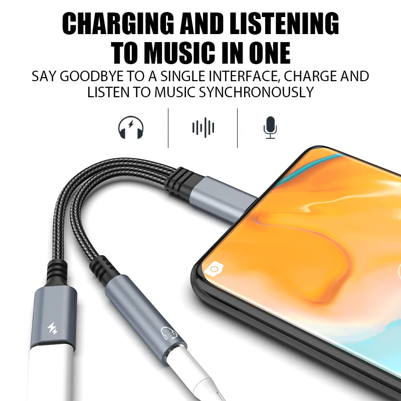 USB To 3.5mm Adapter Type C To 3.5mm Adapter Type C Aux Adapter Type C Adapter Type C To Aux Adapter Audio Earphone Converter Audio Headphone Adapter 3.5mm Audio Adapter Type C 2 in 1 USB C To 3.5mm and PD Fast Charging Jack Audio Sound Card For Iphone 15 15Pro 15Pro Max