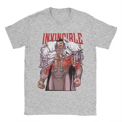 Men's Funny Pure Cotton Short Sleeve T - Shirt - Thragg Invincibles Grand Regent Design - S (GRAY)