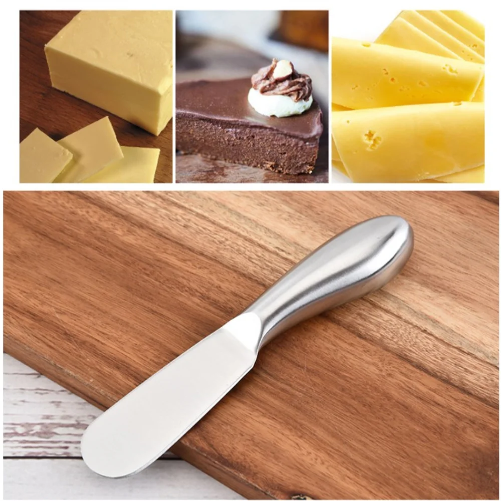 Description Picture 5 of itemStainless Steel Butter Knife Pizza Hole Cheese Dessert Jam Knife Cutlery Creme Knives Breakfast Toast Bread Knife Kitchen Tools