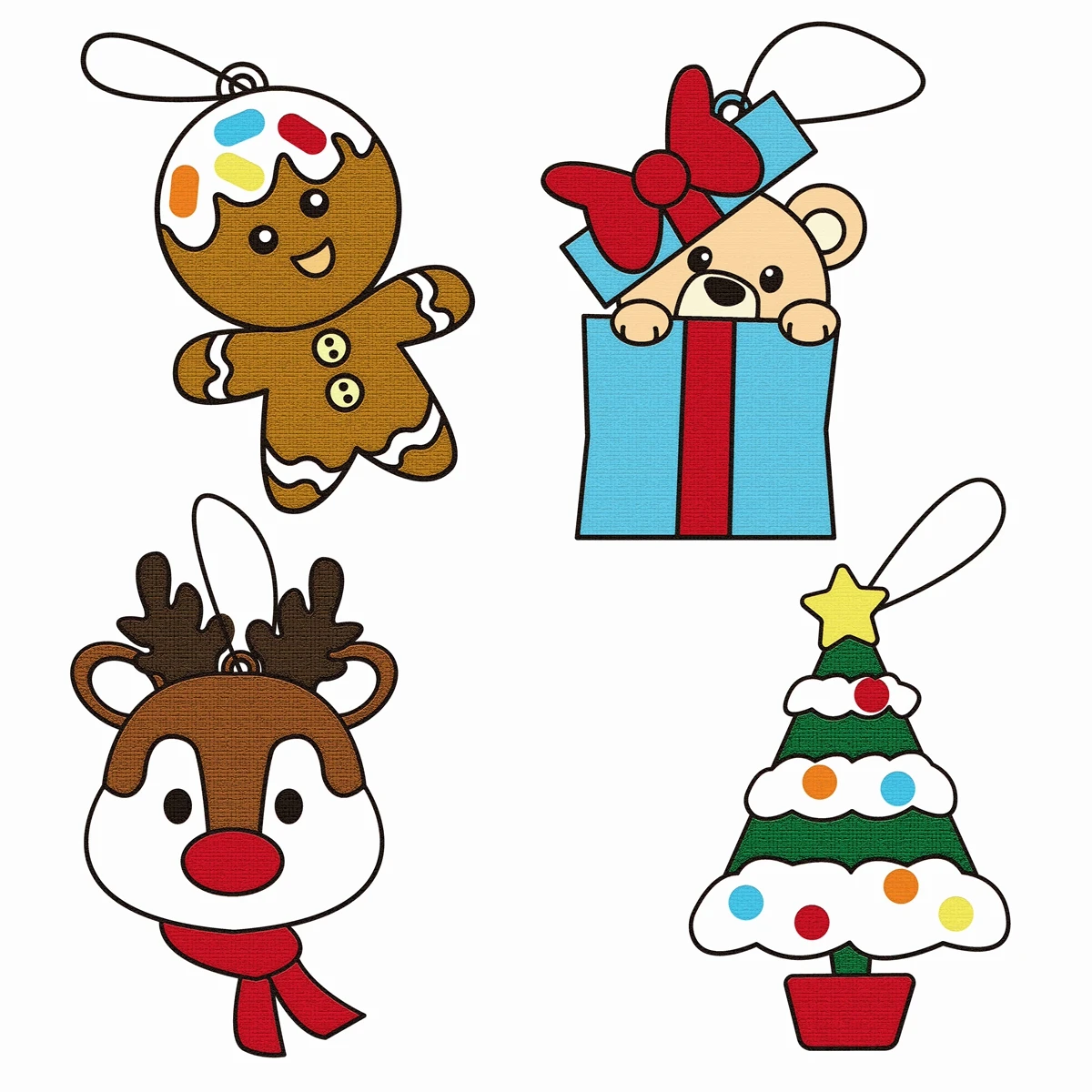

Christmas Pendants Ornaments Craft Paper Dies Cut Diy Handmade Mold Scrapbook For Card Making Stencils New Embossing Dies 2023