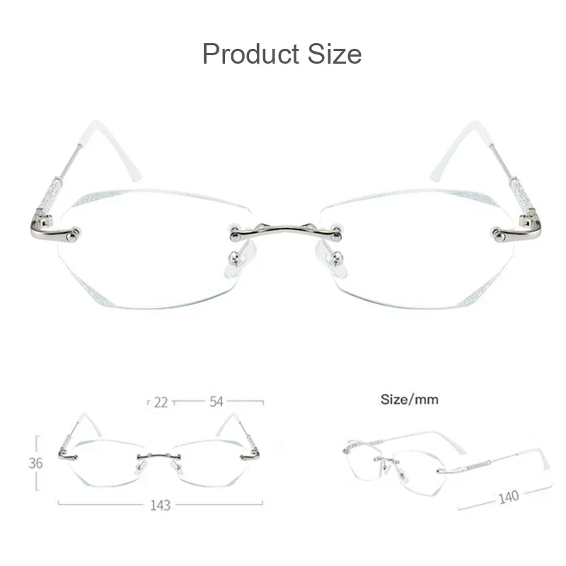 Luxury Frameless HD Lens Anti Blue Light Glasses - Vintage Style Ultra-Lightweight High-End Eyewear