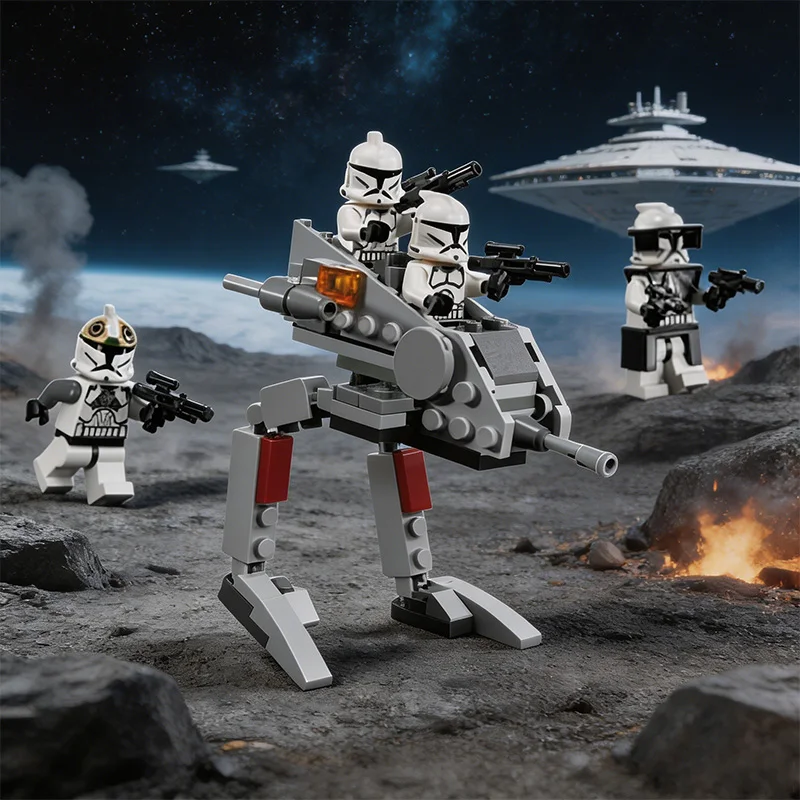 Star Wars Elite Klon-Trooper Angriffsroboter 9488 Bausteine Actionfigur Zusammengebautes Modell Spielzeug Sammlerstück Geschenk für Jungen