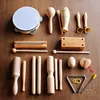 Kids Musical Instrument Toys Montessori 100% Natural Wooden Log Color Percussion Game Parish Learning Preschool Educational Toys 3