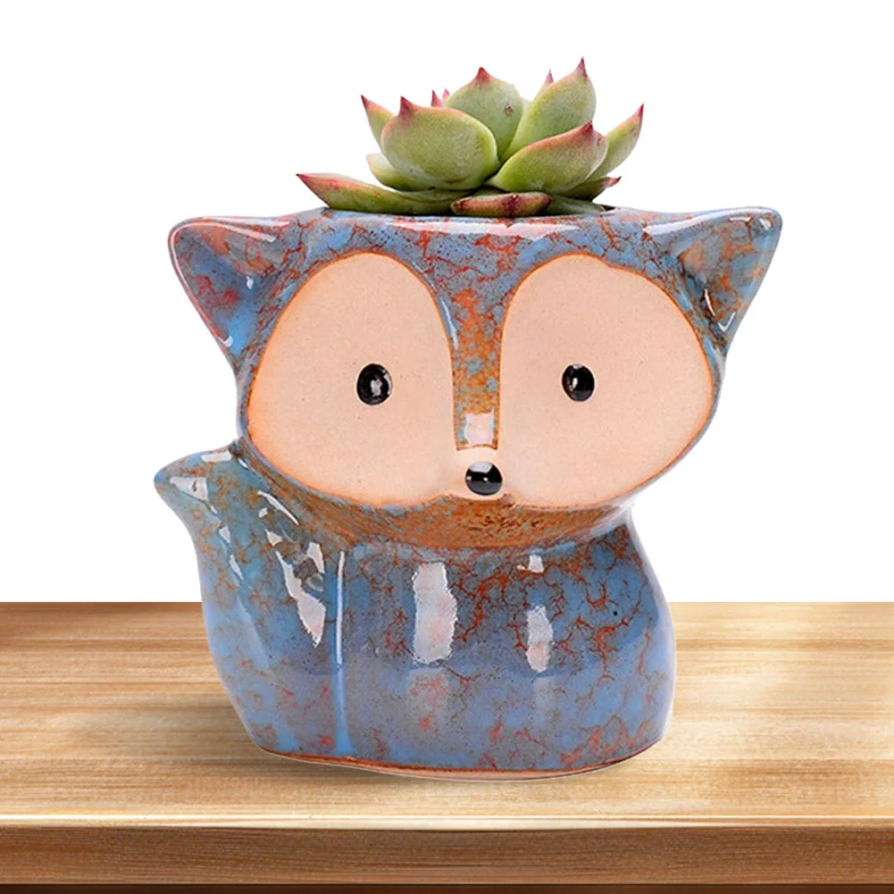 Ceramic Succulent Planter Pot with Drain Hole for Home Office