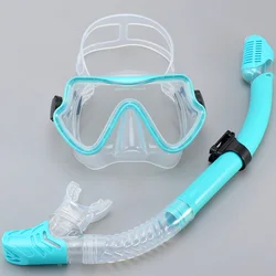 Enhanced Panoramic Snorkeling Set - Professional Tempered Glass Mask and Snorkel Kit (Green)
