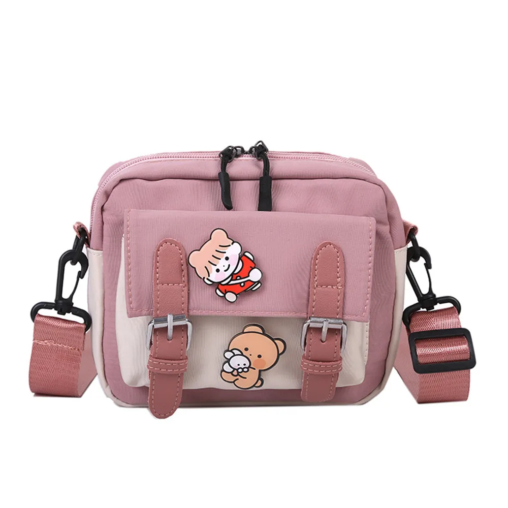 Umhängetasche Weibliche Nette Mädchen Leinwand Tasche Student Koreanische Version Schulter Kleine Quadratische Tasche Multifunktionale Frau Schwarz Handtaschen – Detail 9