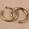 Exaggerated Hollow Thick Big Circle Hoop Earrings For Women Stainless Steel C-Ring Chunky Piercing Earrings Fashion Jewelry Gift 5