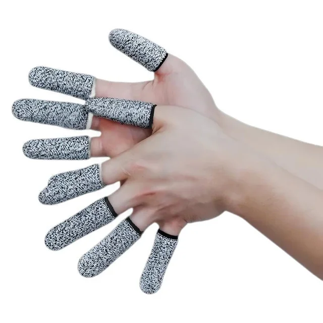 5 Grade Cutting Resistant Finger Cover 10Pcs Cut Resistant Finger Cover Labor Protection Kitchen Cutting Finger Cover 2