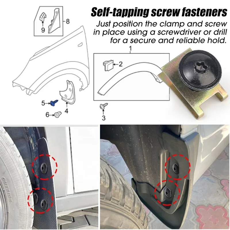 For VW Audi A1 A3 A4 A5 Q5 Q7 TT SEAT Car Engine Cover Undertray Splash Guards Wheel Arch Torx Screw Retainer Auto Fastener Clip