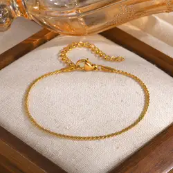 Gold Plated S - Shaped Chain Bracelet in Stainless Steel (BR - 2017G)